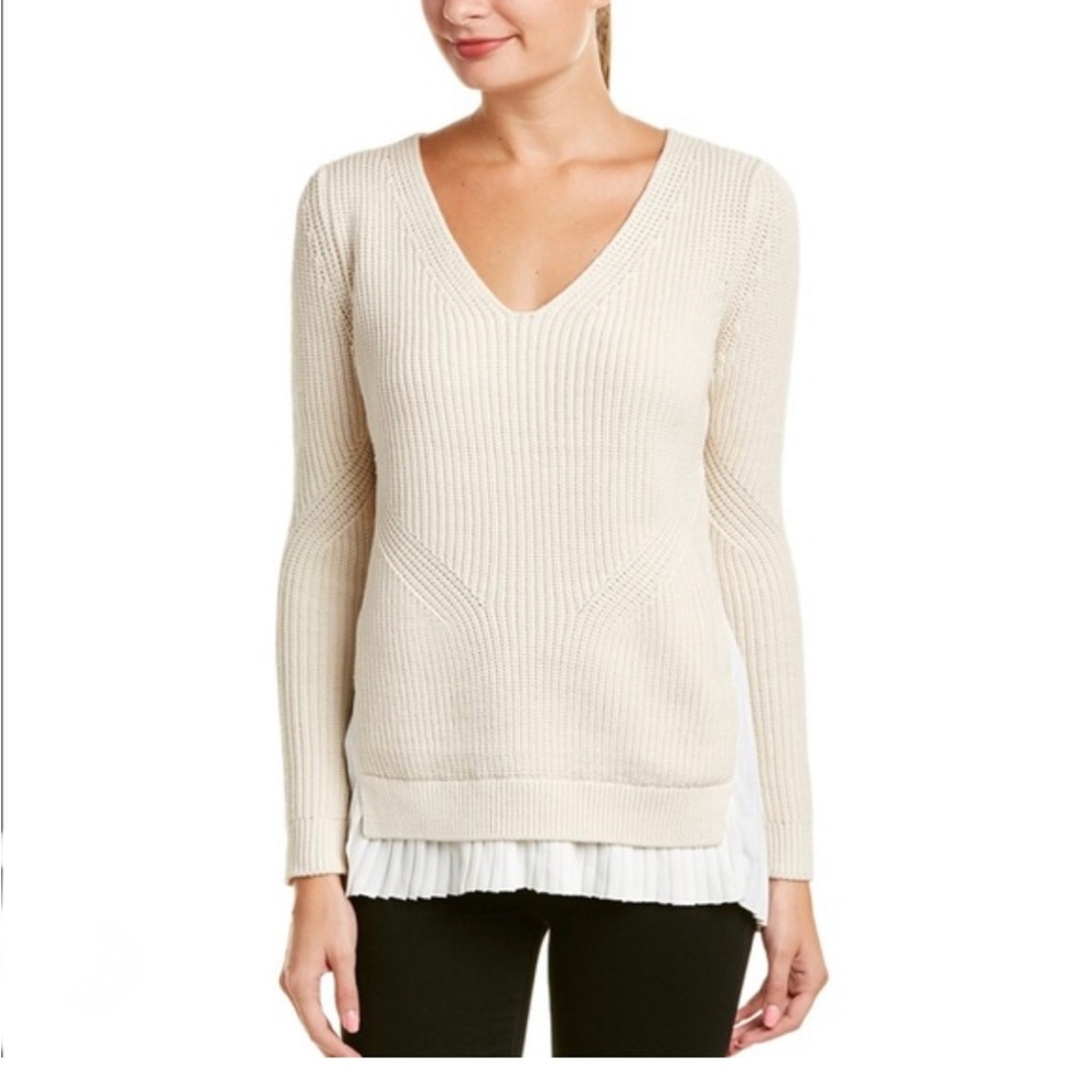 French Connections Sweater with Pleated Backing - Picture 1 of 5